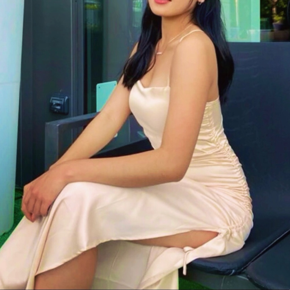 Nude Peach Evening Gown